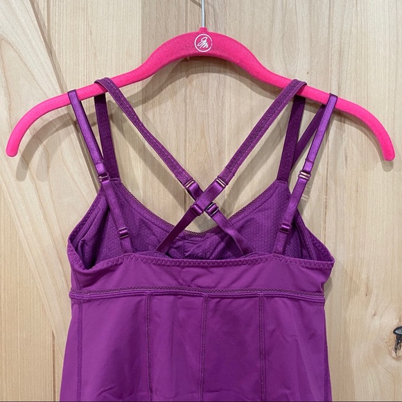 Lululemon Warrior Hot Tank Sz 4 Dewberry Raspberry - Picture 6 of 11